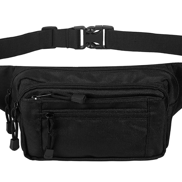 *NWT* Belt Bag Fanny Pack Crossbody Bag for Plus and Regular Size Unisex Black - Picture 2 of 10